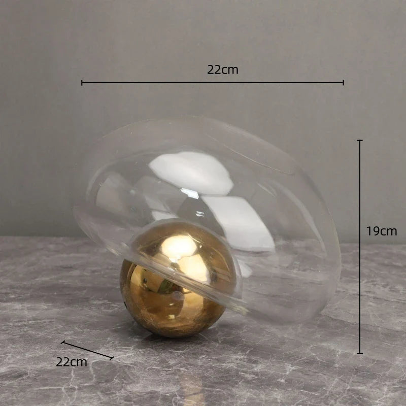 Afralia™ Golden Ball Glass Vase for Hydroponic Flower Arrangement