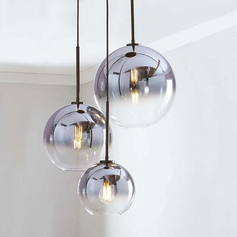 Afralia™ Glass Ball Pendant Light for Living and Dining Spaces