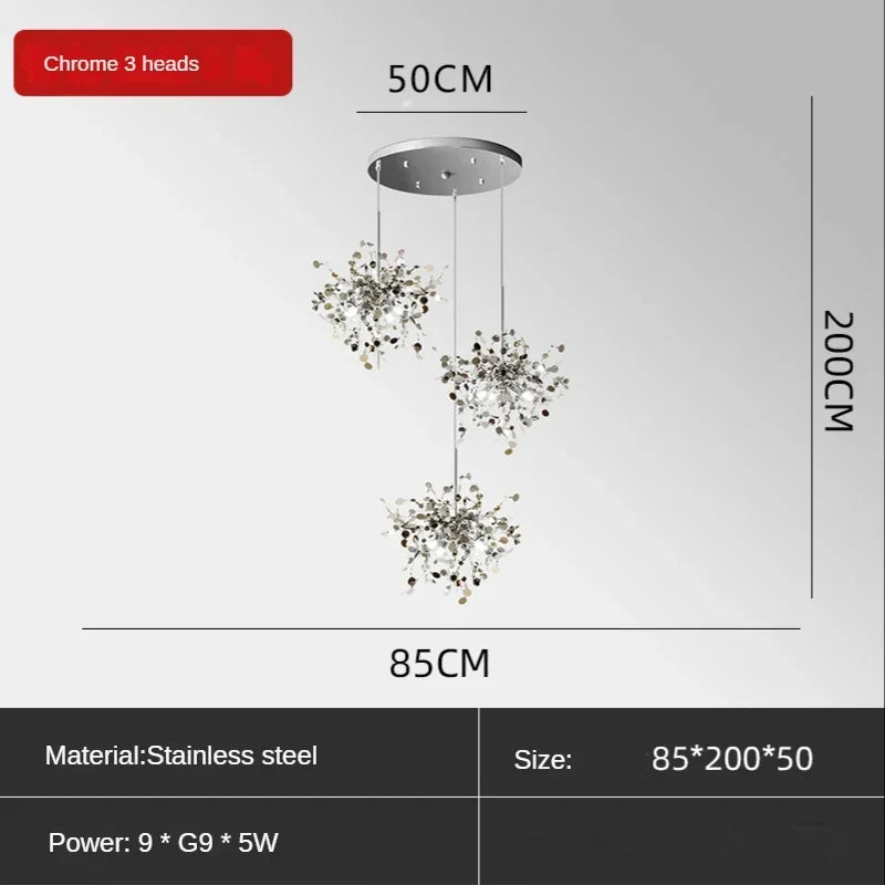 Afralia™ Scandinavia Leaf Chandelier Pendant Lamp Kitchen Living Room Decor Lighting