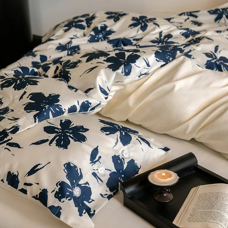 Afralia™ 100S Egyptian Cotton Bedding Set Queen King Euro Size Sheets Duvet Pillowcase