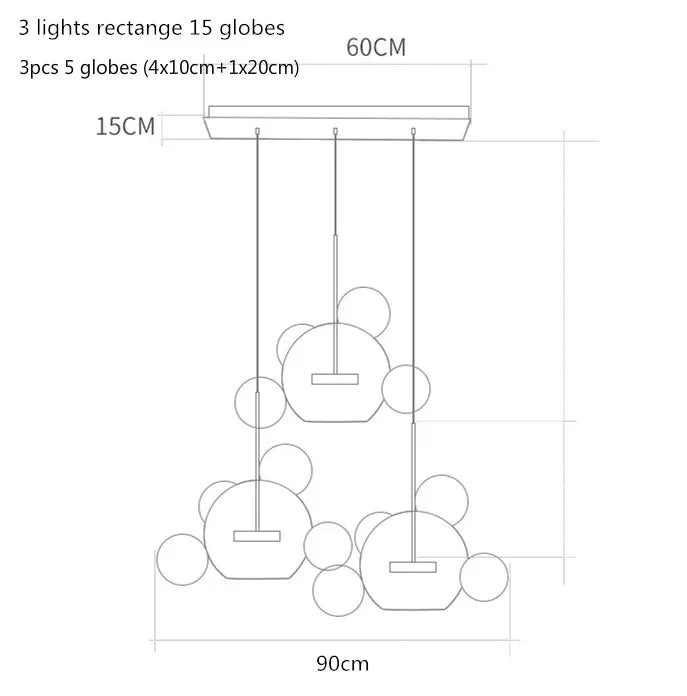 Afralia™ Milky Glass Globes LED Pendant Lights for Dining Room, Modern Luminarias LED Hanging Lamp