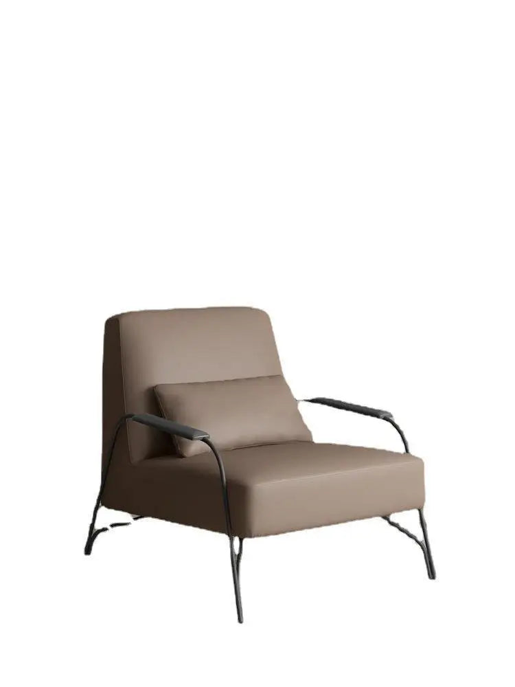 Afralia™ Minimalist Italian Style Single Sofa Chair Light Luxury Living Room Bedroom Internet Famous