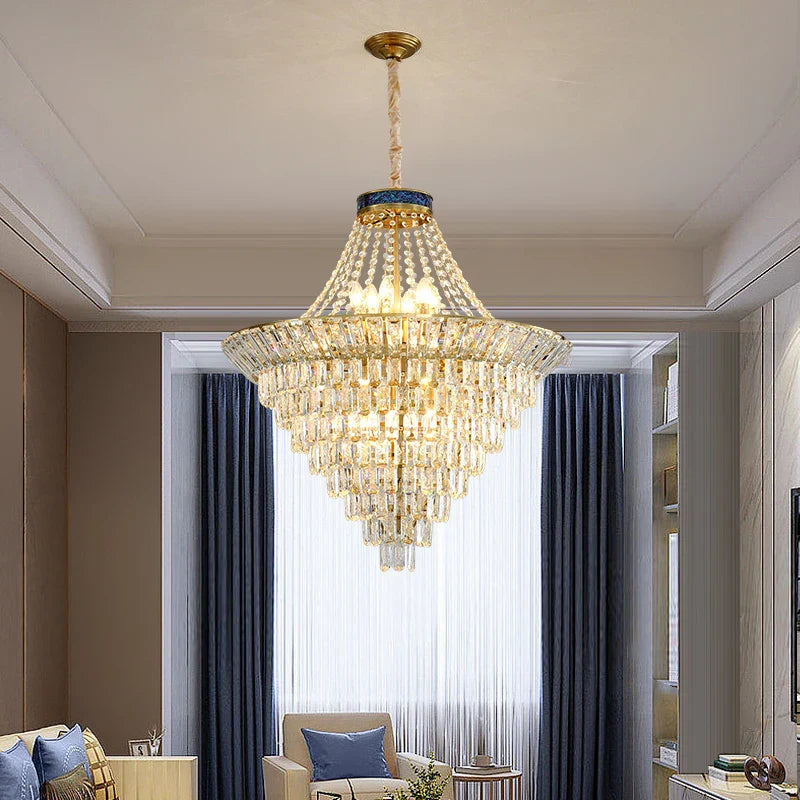 Afralia™ Crystal Duplex Chandelier: Modern & Elegant for Hotels, Villas, & Living Spaces