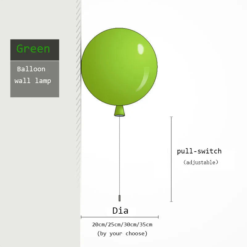 Afralia™ Colorful Balloon LED Wall Lamps with Memory Function