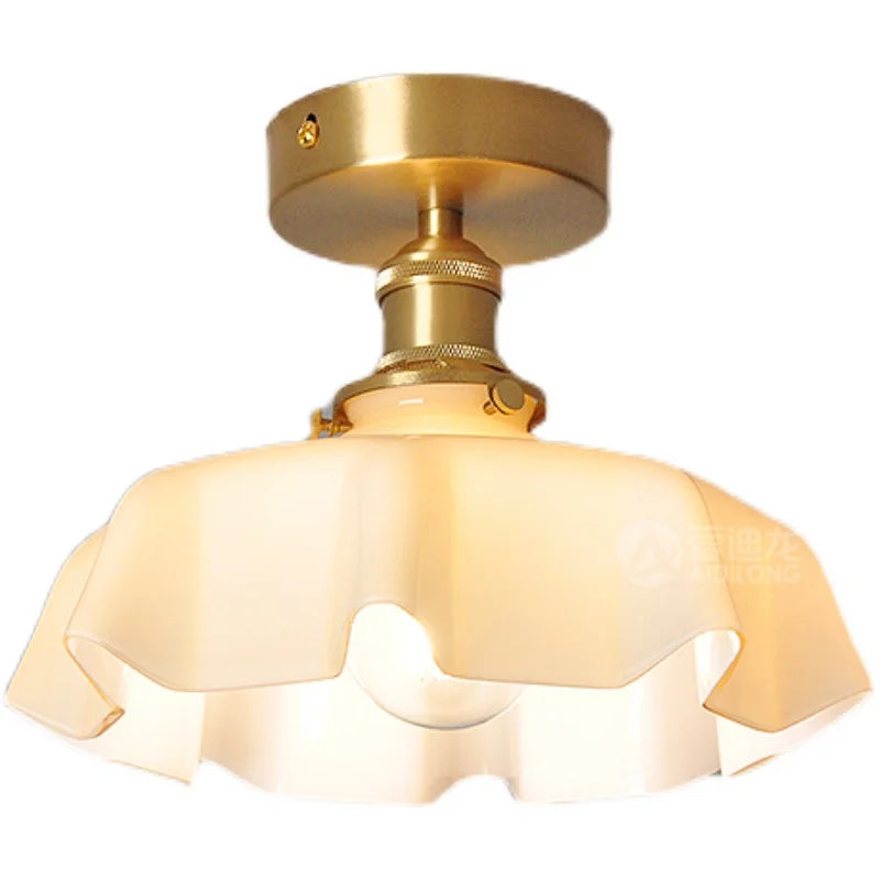 Afralia™ Milky Glass LED Ceiling Lamp Modern Home Indoor Lighting for Living Room