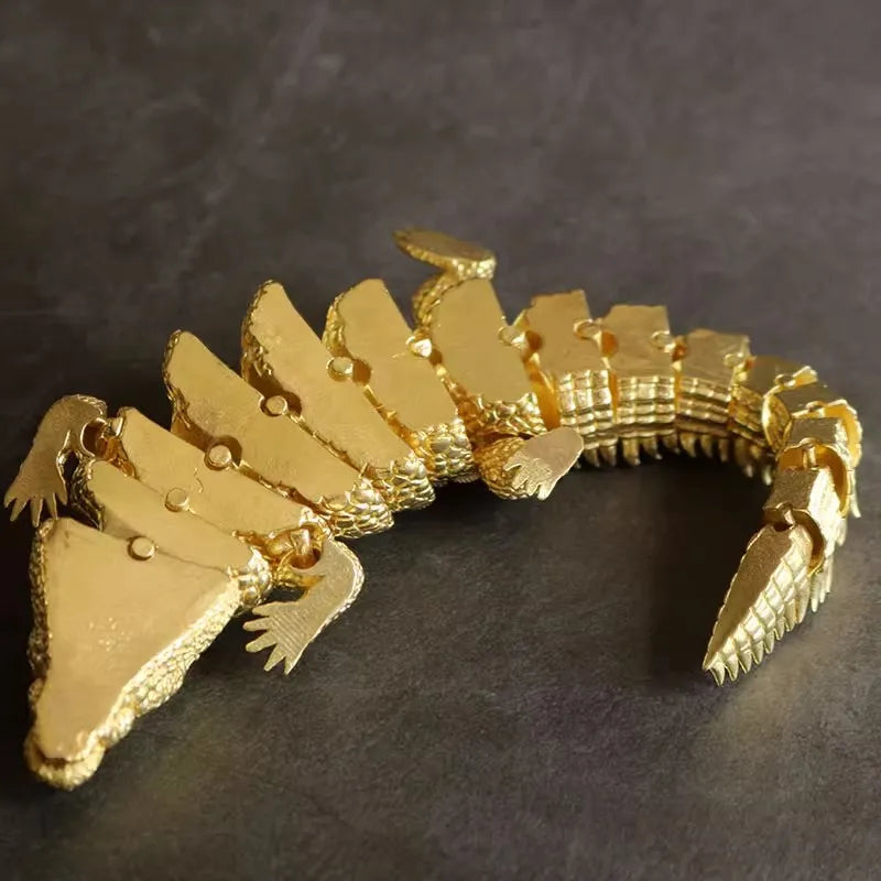 Afralia™ Brass Crocodile Sculpture: Articular Mobility Home Decor Accessory