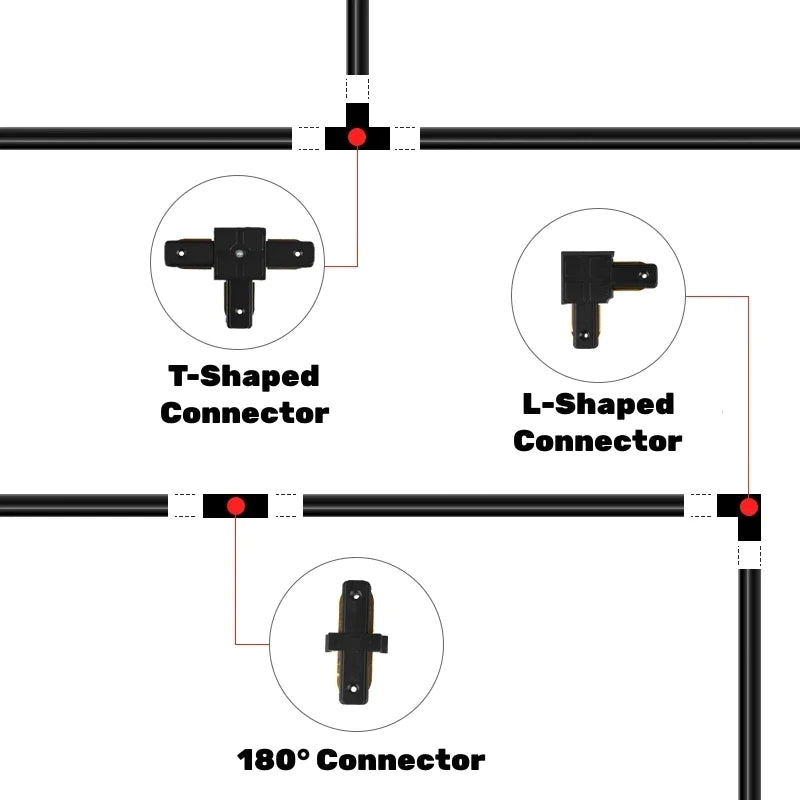 Afralia™ Aluminum Track Rail LED Ceiling Spotlight Linear Track Lighting System.