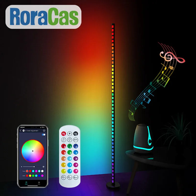 Afralia™ LED Music Melody Floor Lamp with Bluetooth Control for Party Decor