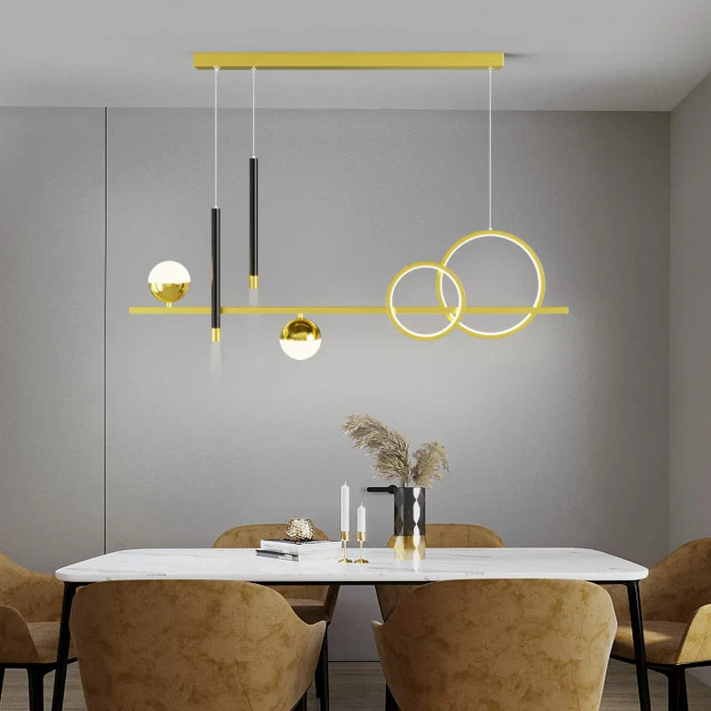 Afralia™ Nordic Minimalist LED Chandelier for Modern Dining, Bar, and Restaurant