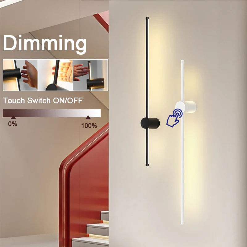 Afralia™ Dimmable LED Wall Lights 360° Rotatable Indoor Wall Sconce