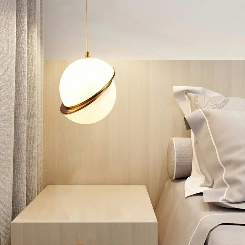 Afralia™ Gold Lustre LED Pendant Lights for Living/Dining Room, Bedroom & Shop