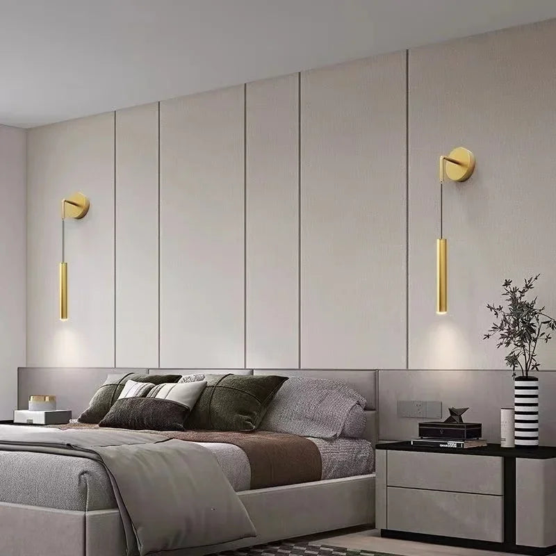 Afralia™ Modern LED Wall Light for Headboards & Background, Nordic Style Living Room Decoration