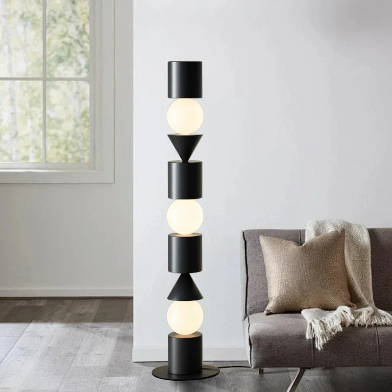 Afralia™ Modern Black White LED Floor Lamp for Home Decor & Mood Lighting