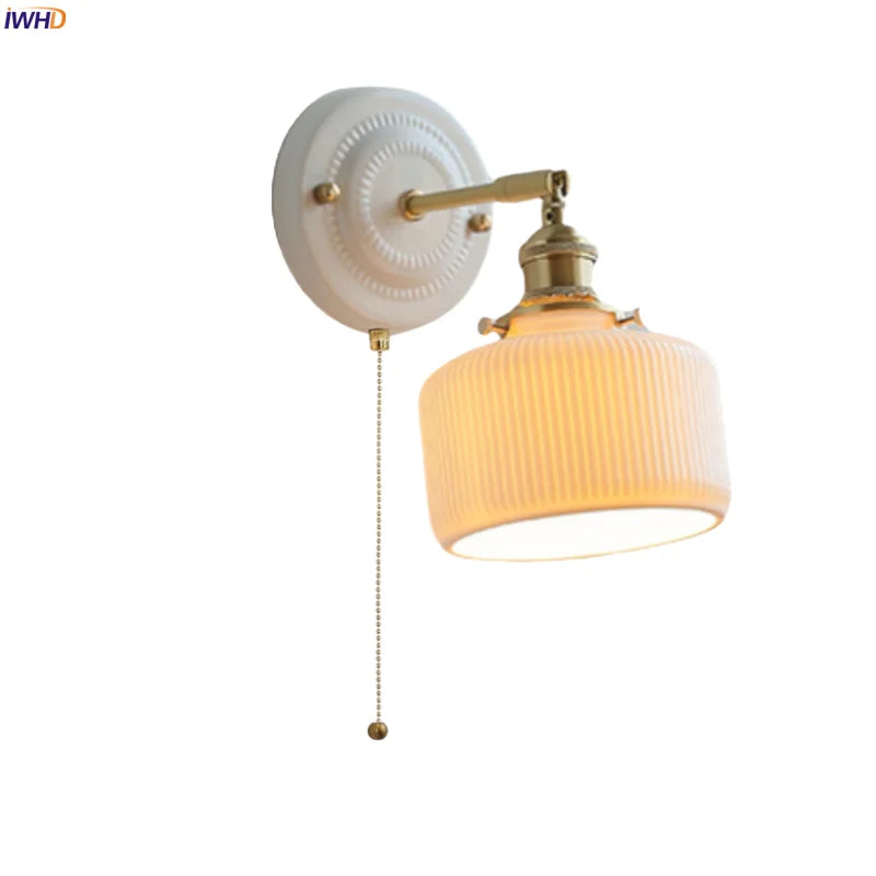 Afralia™ Ceramic LED Wall Lamp Bedroom Kitchen Bathroom Mirror Bedside Stair Light