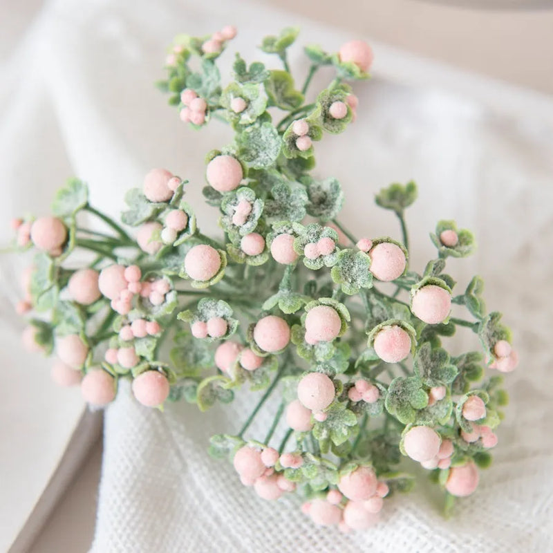 Artificial Plum Flowers Baby's Breath Garland Vase Home Wedding Decor by Afralia™