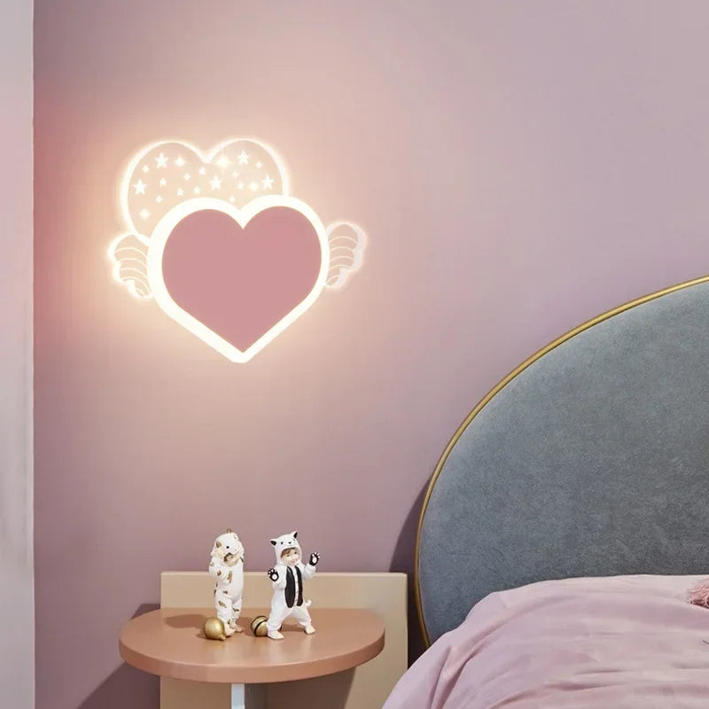 Afralia™ Kids' Room Cartoon Wall Lamp: Cute LED Lighting for Bedroom, Aisle, Bedside