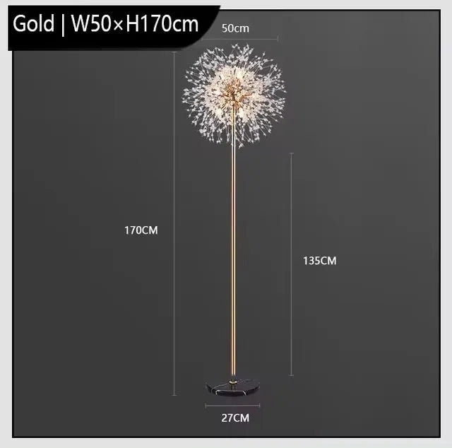 Afralia™ Luxury Dandelion Floor Lamp with Changeable Light Bulb