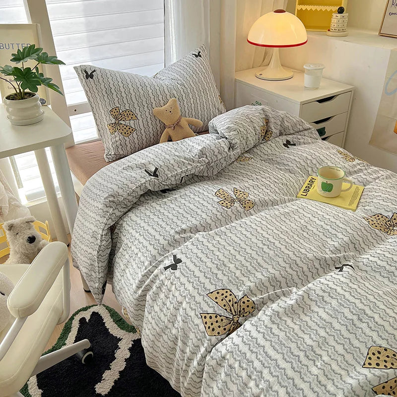 Afralia™ Cartoon Style Cotton Printed Bedding Sets in Single/Double Size