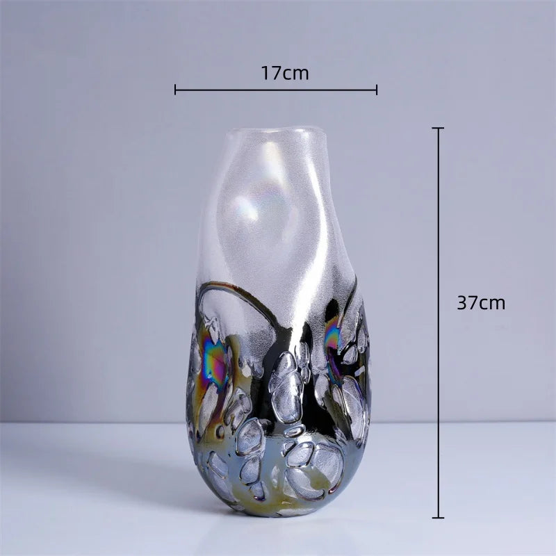 Afralia™ Gradient Glass Vase for Home Decor and Floral Arrangements