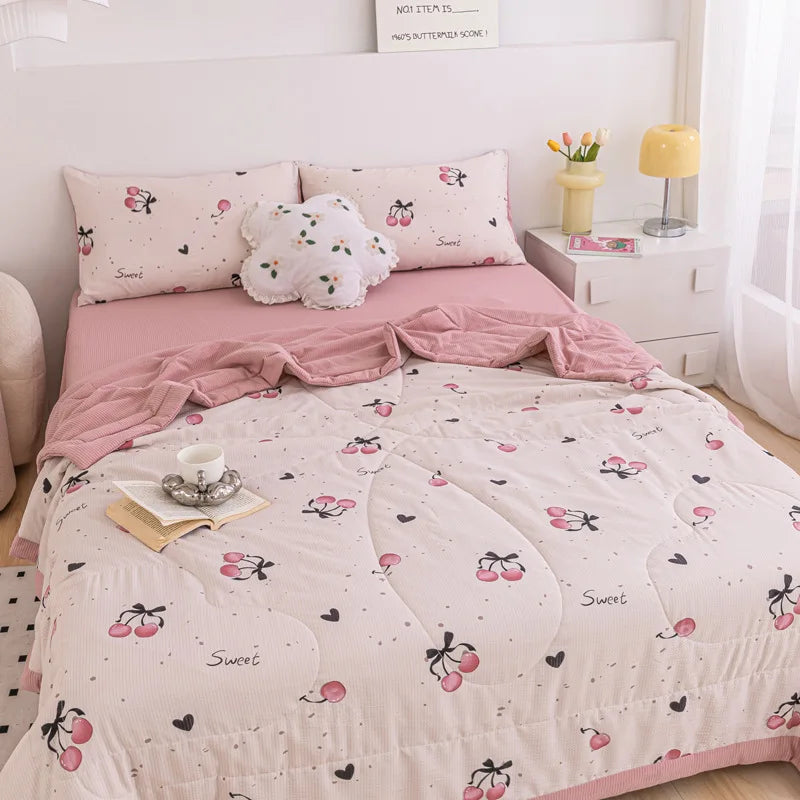 Afralia™ Summer Soybean Fiber Quilt: Cool Air Conditioning Blanket for Home & Office