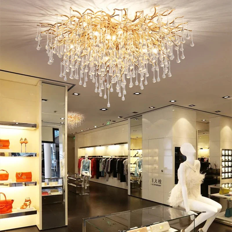 Afralia™ Crystal Ceiling Chandelier: Modern Luxury for Living, Dining, Bedroom, Hotel, Hall Décor