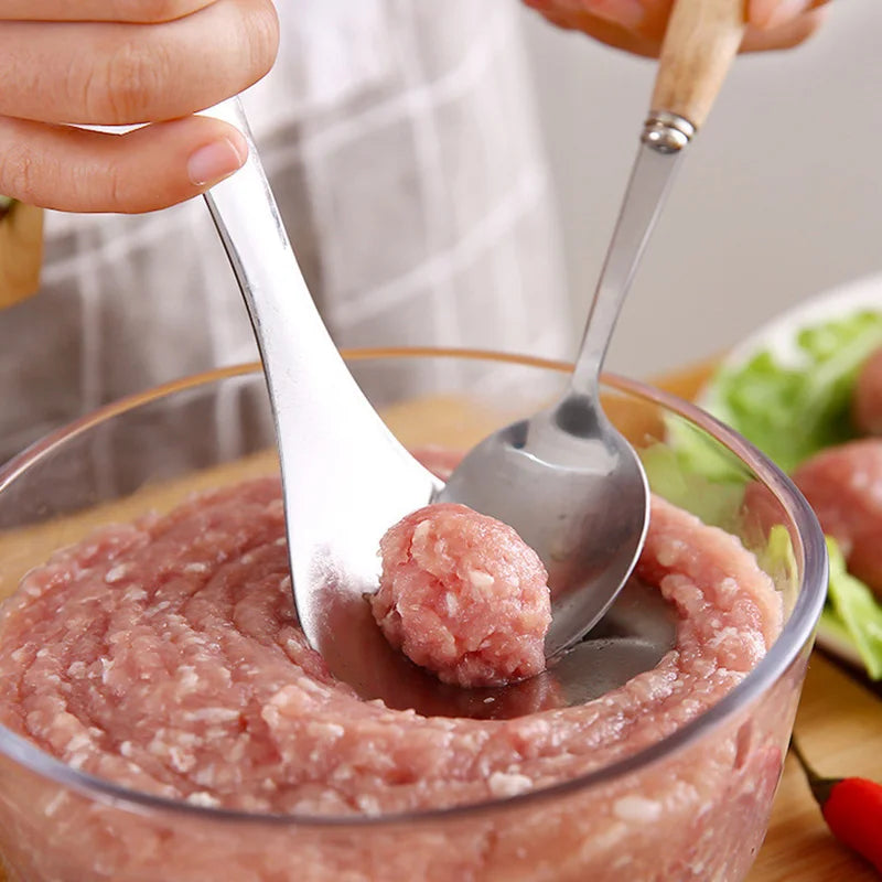 Afralia™ Meatball Maker Spoon Non-Stick Mold - Creative Squeeze Press Kitchen Tool
