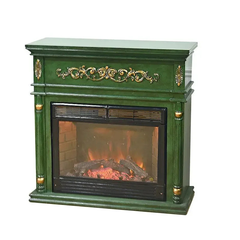 Afralia™ Luxury Retro Fireplace Cabinet for Elegant Living Room Décor with Fire Imitation