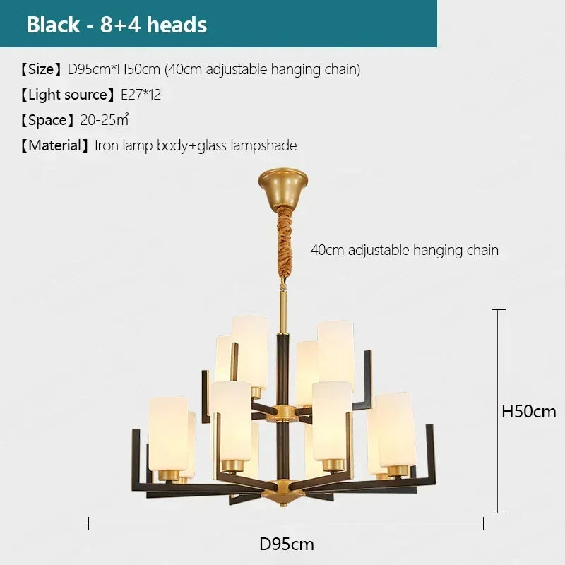 Afralia™ Retro LED Chandeliers for Home Decor – Elegant Lighting Fixtures for Living Room