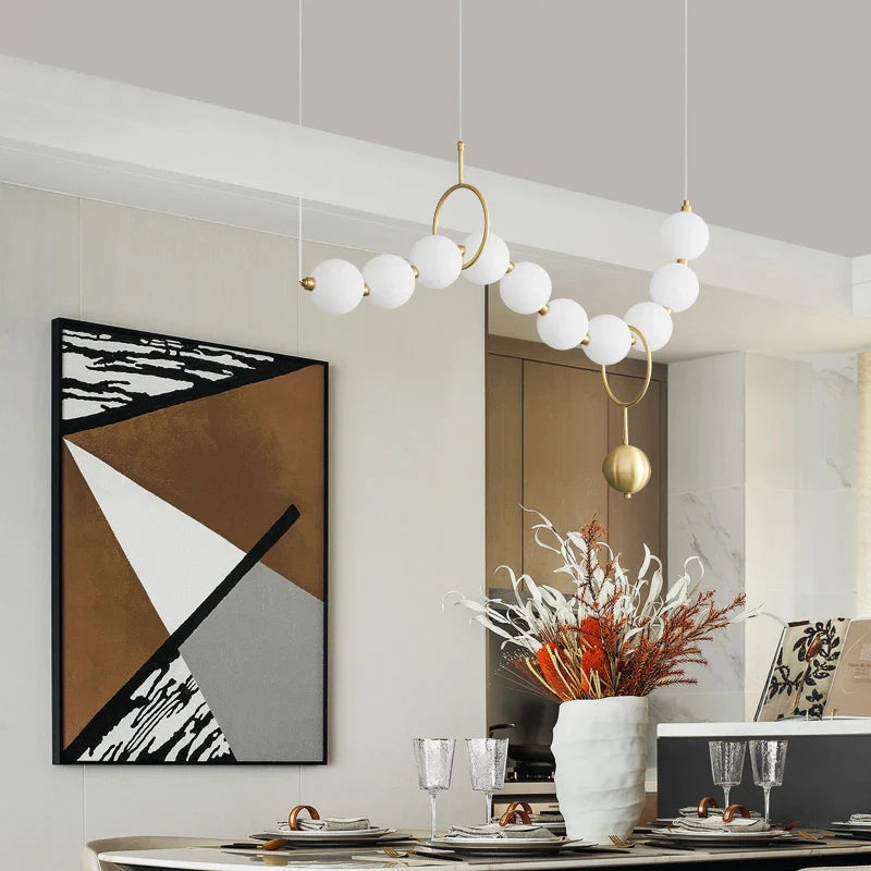 Afralia™ Brass Full Copper Modern Chandelier Light Fixture for Stylish Living Spaces