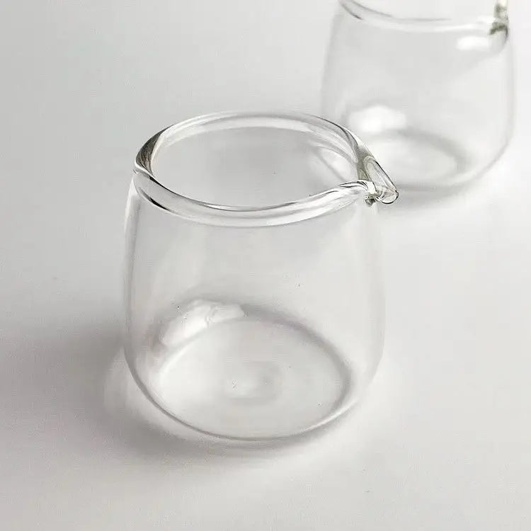 Afralia™ Glass Multi-Functional Seasoning Dish Milk Pitcher Sauce Cup Mini Creamer Jug