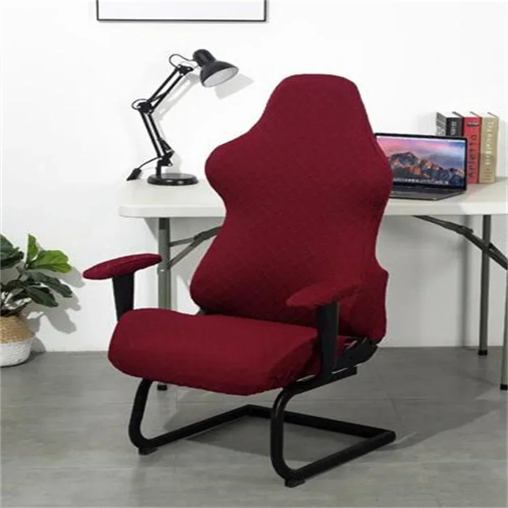 Afralia™ High Back Armchair Cover: Elastic Accent for Office Computer Game Solid Chair