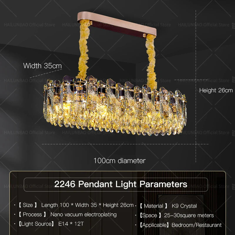 Afralia™ Crystal Luxury Chandelier: French Atmosphere Restaurant Lighting