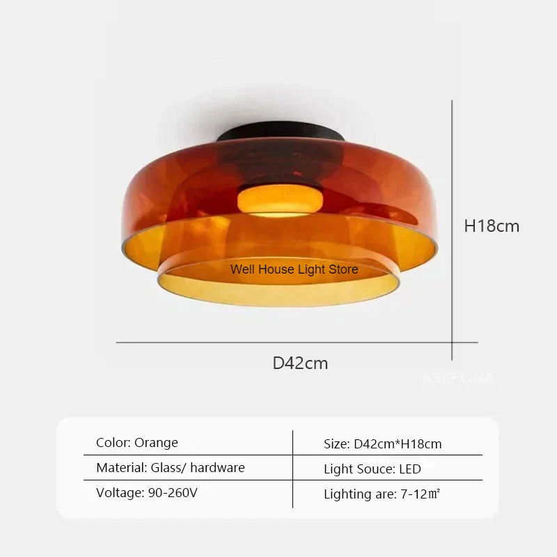 Afralia™ Glass Ceiling Chandelier - Luxury Nordic LED Ceiling Lamp