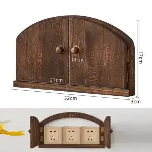 Afralia™ Wood Switch Sticker Socket Trim & Protective Cover Wall Decoration Craft