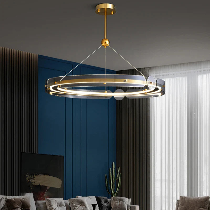 Afralia™ Circular Ring LED Chandelier: Modern Lighting for Living, Bedroom, Dining Room