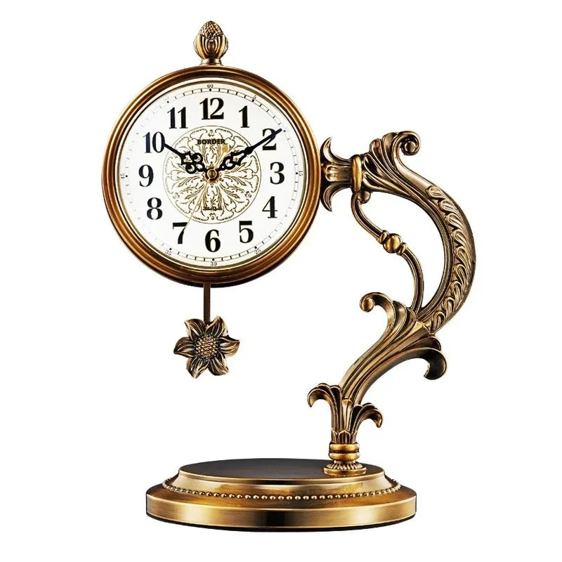 Afralia™ Vintage Pendulum Table Clock for Living Room Decor