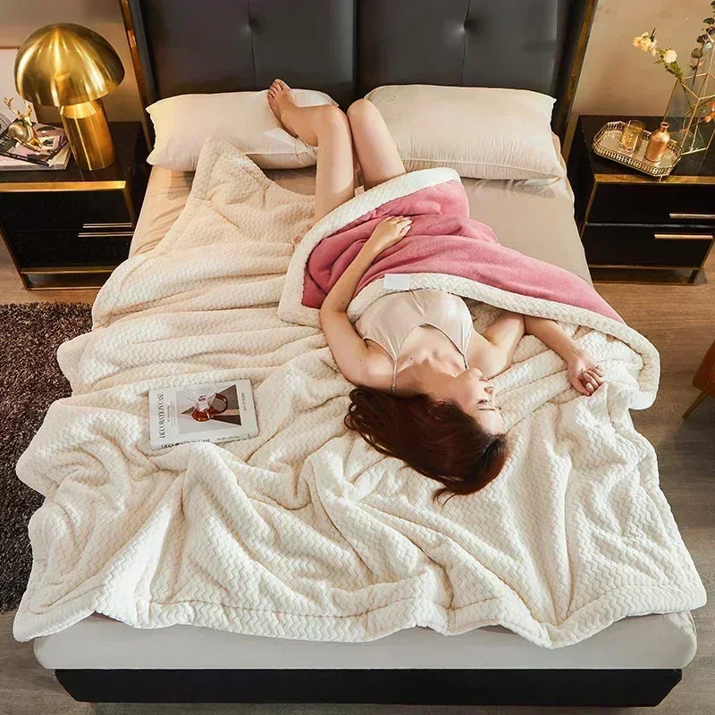 Afralia™ Fleece Weighted Blanket: Super Soft, Anti-Pilling, Keep Warm for Beds