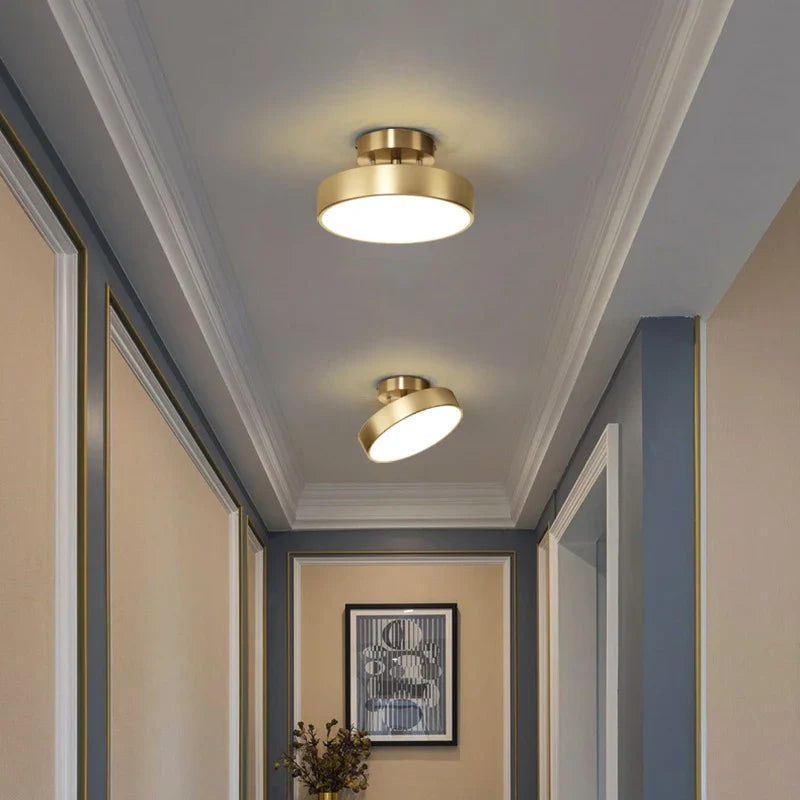 Afralia™ Copper Chandelier: Modern LED Ceiling Lamp for Aisle, Living Room, Bedroom Decor