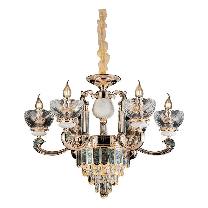 Afralia™ Crystal Dining Room Chandelier: Elegant European Style Living Room Lamp, Bedroom Decor