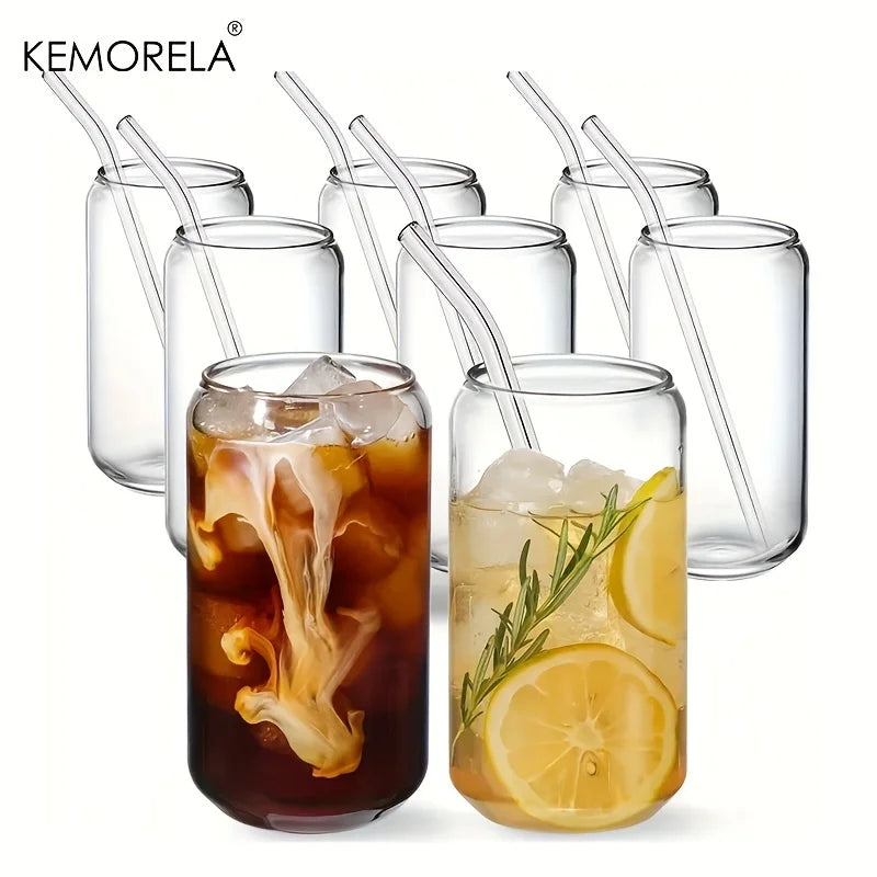 Afralia™ Glass Bubble Tea Cup Set - Elegant Drinkware for Parties