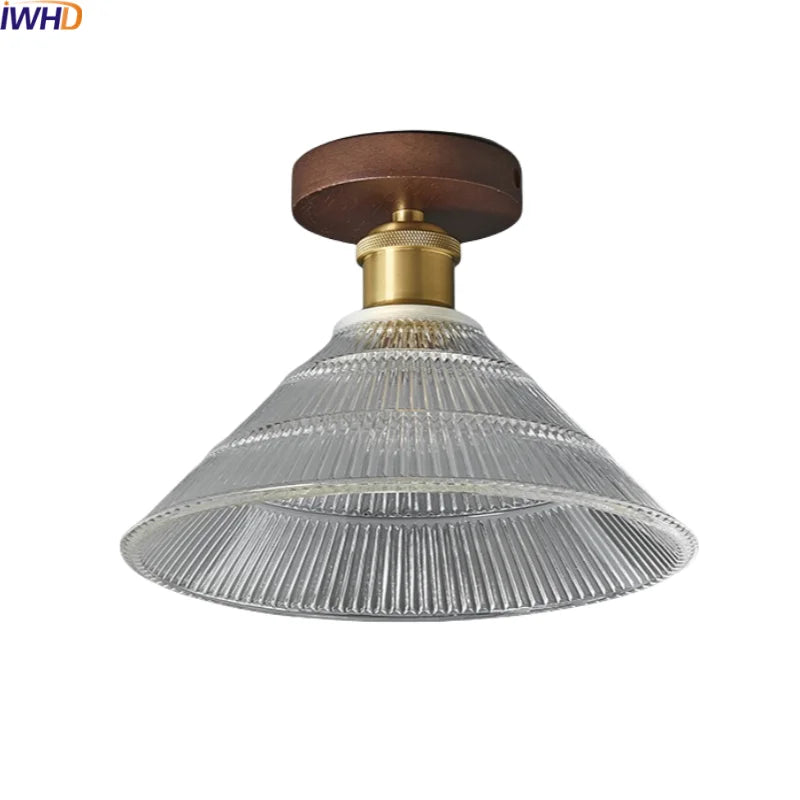 Afralia™ Modern Clear Glass LED Ceiling Light for Home Decor
