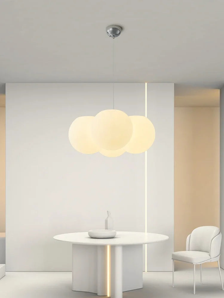 Afralia™ Nordic White Ball Chandelier Pendant Light for Stylish Home Decor