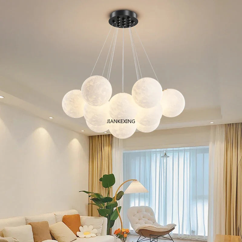 Afralia™ Bubble Ball LED Pendant Lights: Modern Chandelier for Living Dining Bedroom Office Decor