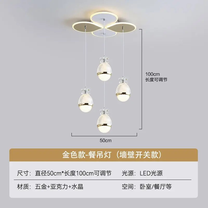 Afralia™ Crystal Pendant Light: Modern Dining Table & Bedroom Chandelier