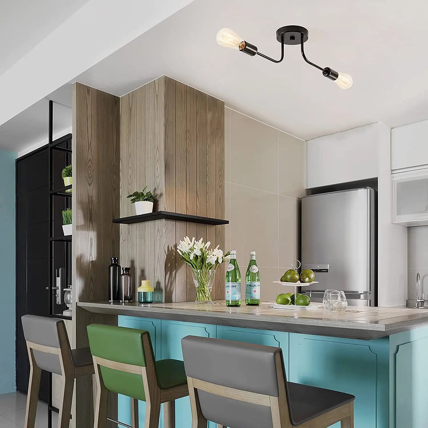 Afralia™ Sputnik Ceiling Lamp Chandelier Vintage Industrial Light Fixture Kitchen Island Luminaire