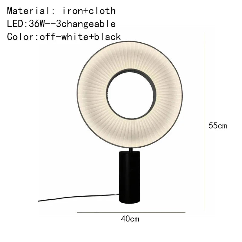 Afralia™ Dix Iris Pendant Light Fabric Round Ring Aesthetics Art Decor Light