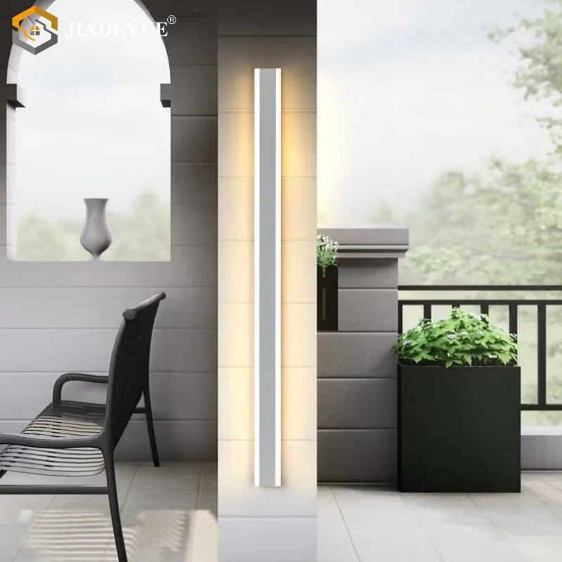 Afralia™ Outdoor LED Strip Wall Lamp for Modern Courtyards - IP65 Waterproof White Lighting
