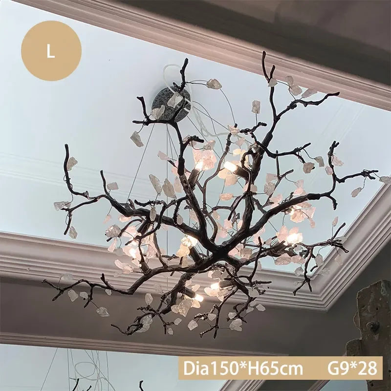 Afralia™ Copper LED Branch Chandelier: Elegant Lighting for Living & Dining Rooms