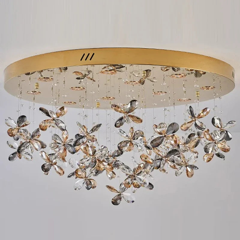 Afralia™ Crystal Branch Pendant Light Modern Ceiling Fixture for Living Room