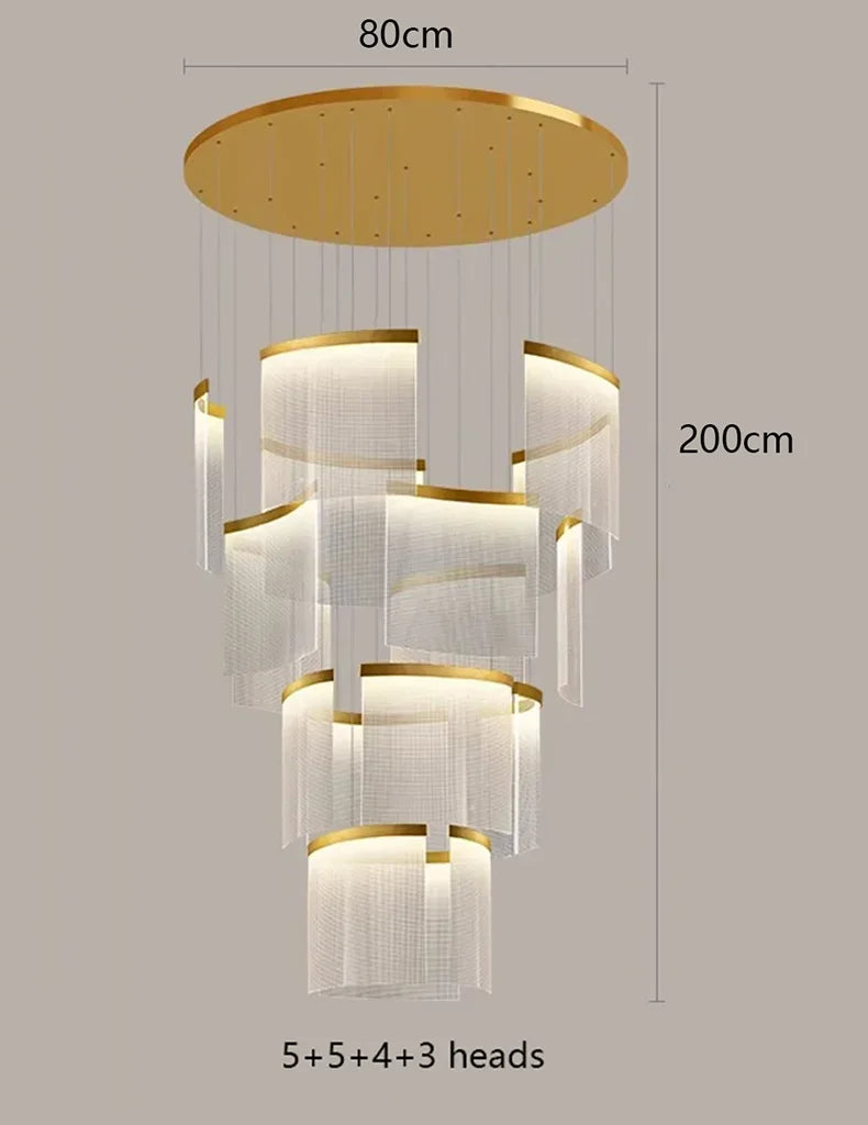 Afralia™ Elegant LED Ceiling Chandelier for Modern Bedroom and Dining Room